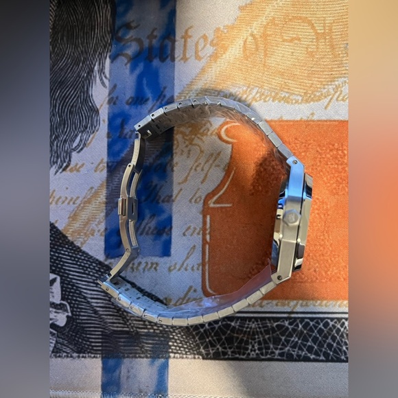 Men’s Luxury Automatic Stainless Steel Sports Watch Black Textured Dial 41mm - Picture 9 of 9